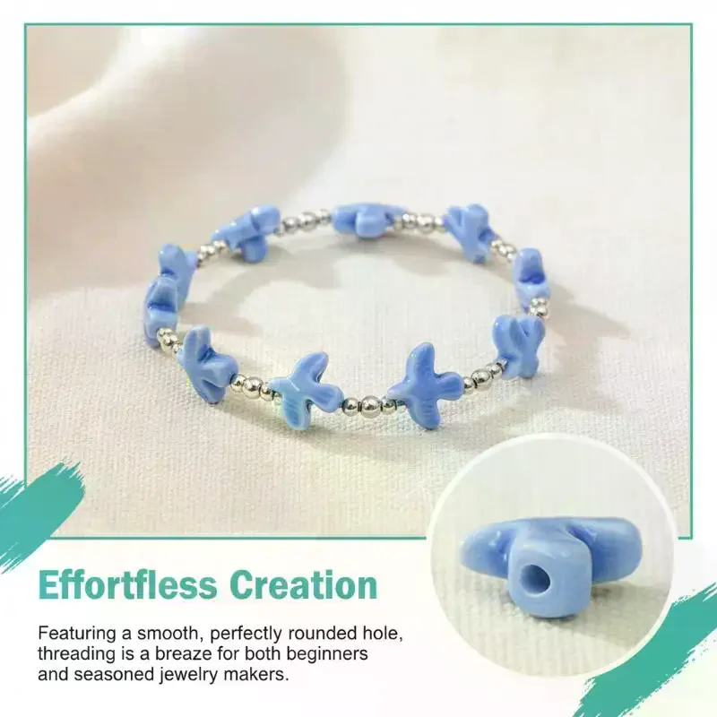 10Pcs Bird Shaped Ceramic Beads Peace Dove DIY Pendants for Handmade Jewelry Accessories Crafts Souvenir Decoration Supplies view 2