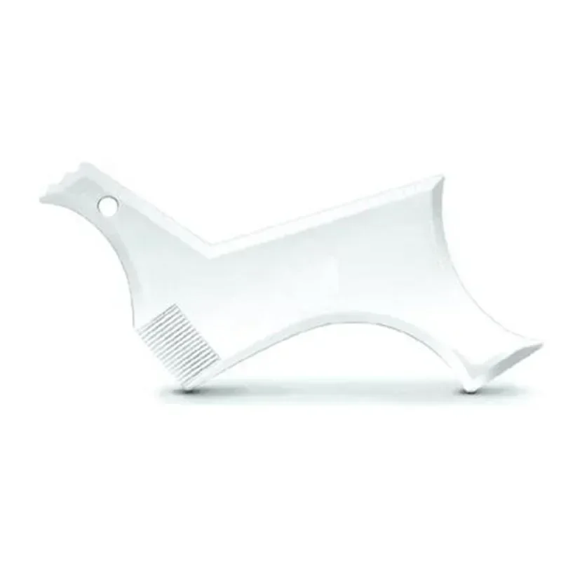 

1pc Hairdressing Beard Care Transparent Appearance Moustache Moulding Comb Shaping Styling Template Ruler Combs Men Beard Comb