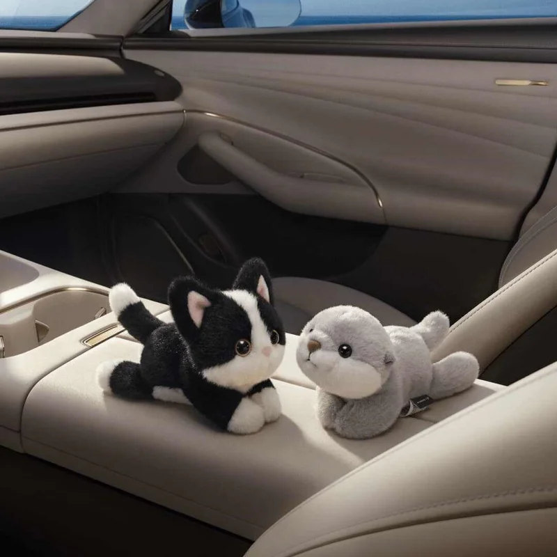 Premium Genuine Xiaomi SU7 YU7 Magnetic Plush Doll NFC Version Car Screen Animation Trigger Interior Accessory Gift for Car Fans