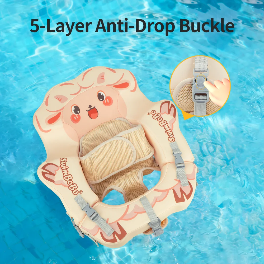 Adjustable No-Inflate Baby Float Ring 0-8 Months, Multiple Styles & Patterns Available, Infant Pool Bath Water Play Ring