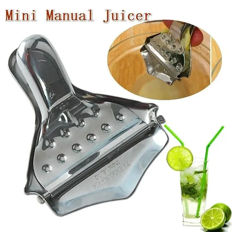 New Useful Stainless Steel Fruit Vegetable Cut Machine Mini Juicer Lemon Squeezer Suitable Hand Pressing Fruit Kitchen Bar Tools