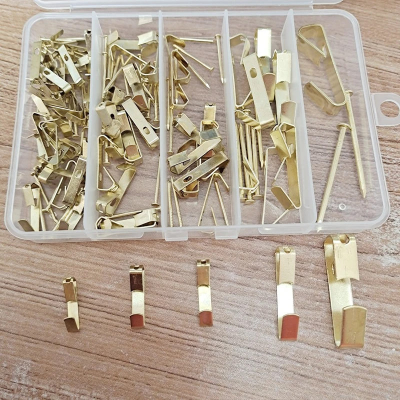 Amazon Source Box 120pcs Photo Frame Hook Wall Hanging Hardware Hook Wall Hanging Clothes Bag Hat Hanging Pieces