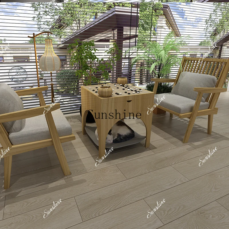 New Chinese chess table and chair combination solid wood sofa chair Go table tea table three-piece set  FT
