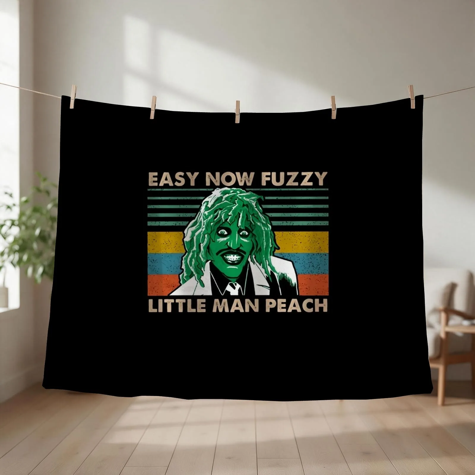 Easy Now Fuzzy Little Man Peach Halloween Gift For Men and Women, Gift Halloween Day, Thanksgiving, Christmas Day Throw Blanket