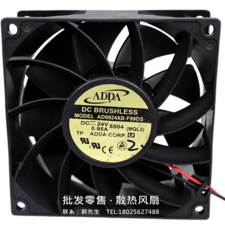 

Ltsf For ADDA AD0924XB-F99DS DC 24V 0.95A 90x90x38mm 2-Wire Server Cooling Fan 9cm