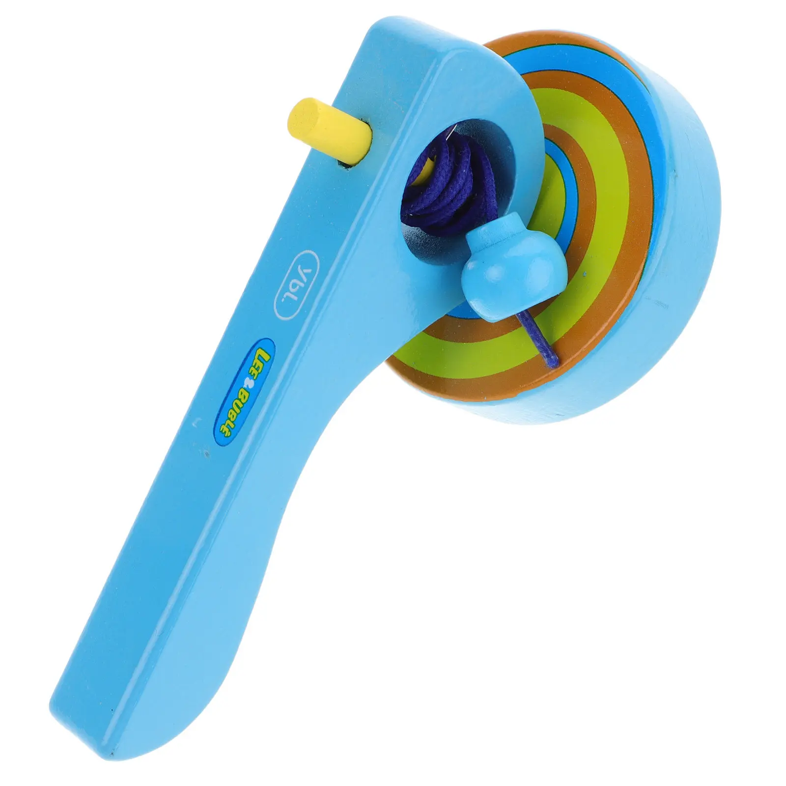 3Pcs Wooden Gyroscope Pull String Handle Kids Toddlers Educational Preschool Spinning Tops Promote Coordination Exercise