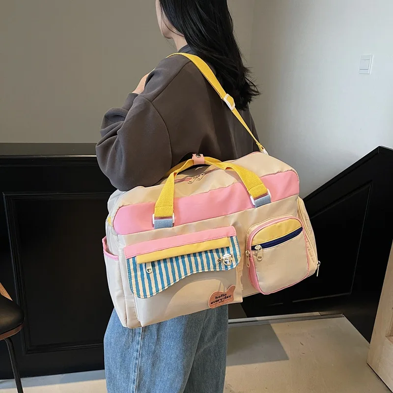 

Travel Duffle Bag Weekender Overnight Gym Tote with Dry and Wet Separated Pocket for Women Girls Shoulder Workout Duffel Bag