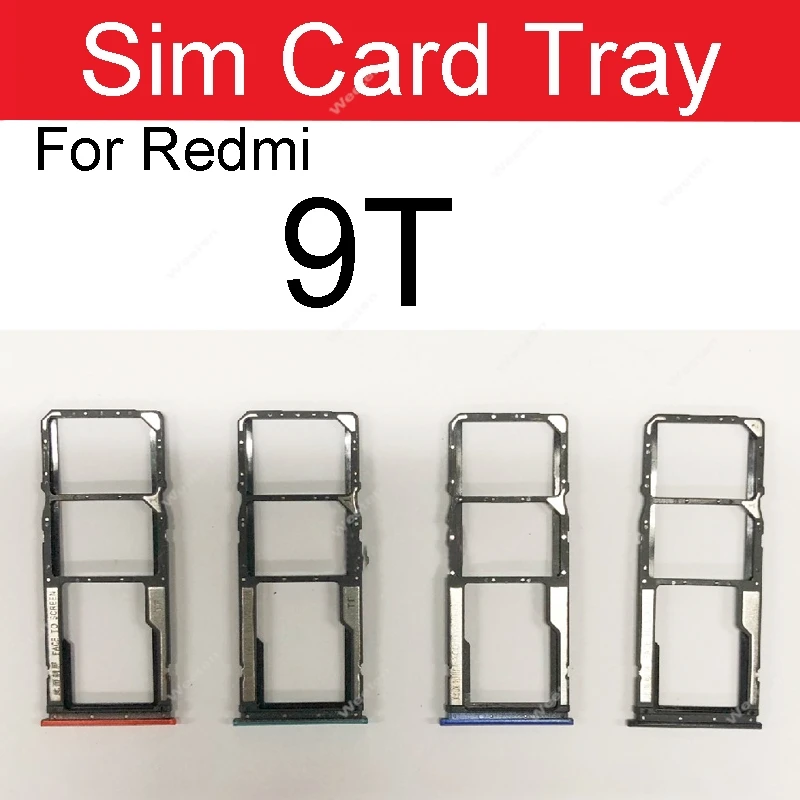 Bandeja de tarjeta Sim para Xiaomi Redmi 9, 9A, 9C, 9T, ranura para tarjeta SIM, soporte para lector de tarjetas Sim para Redmi RedRice 9, 9a, 9c,