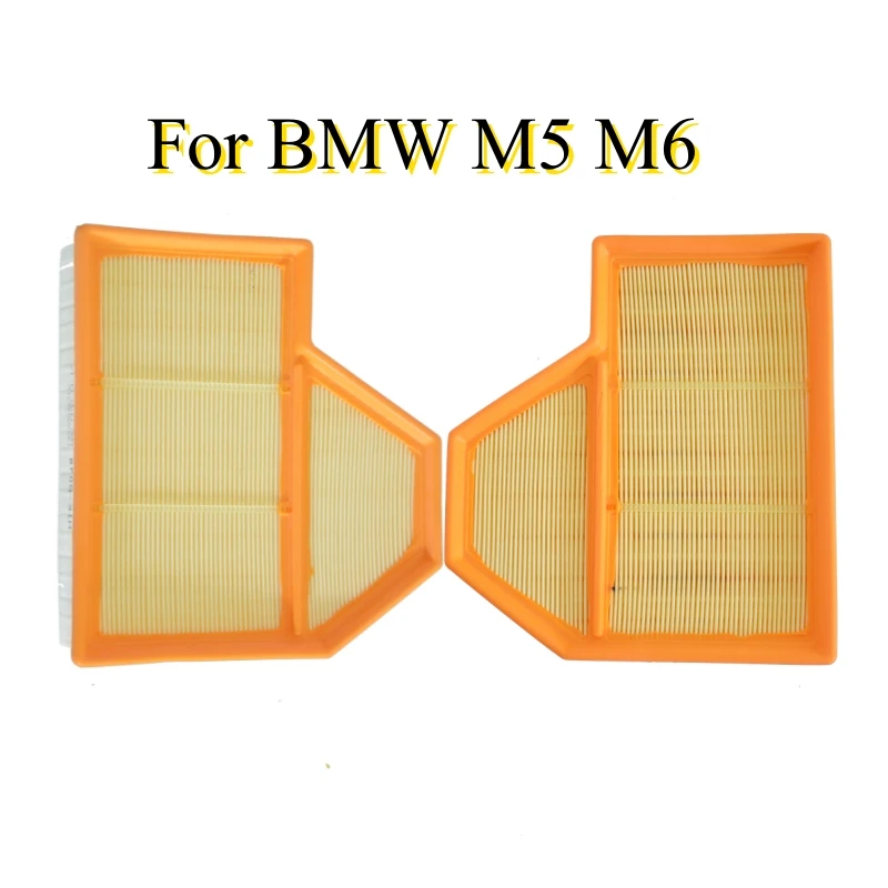 2​PCS Car Engine Air Filters For BMW5 (E60) M5 2004-2009/5 Touring (E61)M5 2010 BMW 6 (E63) M6 2005-2010 13727834715 13727834714