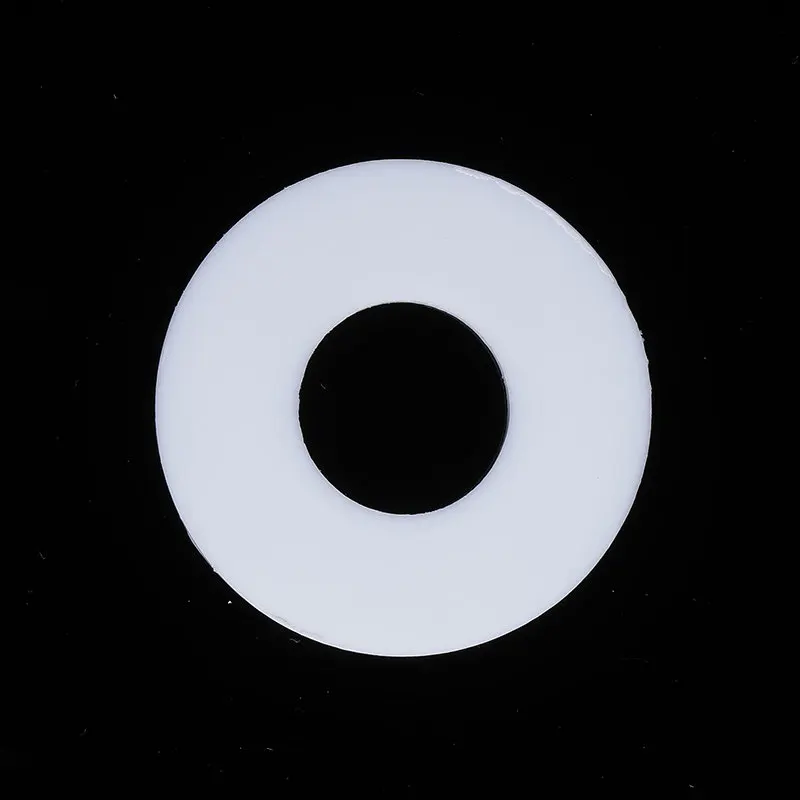 Thickness:2mm 3mm OD:30~490mm ID:20~426mm White PTFE Flat Washer Gasket Sealing O-ring Flat Gasket High Temperature Resistance