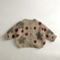 MILANCEL bambini maglioni stile coreano ragazze cardigan in maglia seno singolo ragazzi maglieria