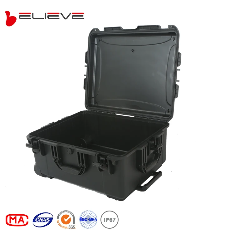 Hard Plastic Suitcase with Wheels and Handle, Trolley Tool Case, Large Travel Suitcase, Factory Customized, IP67