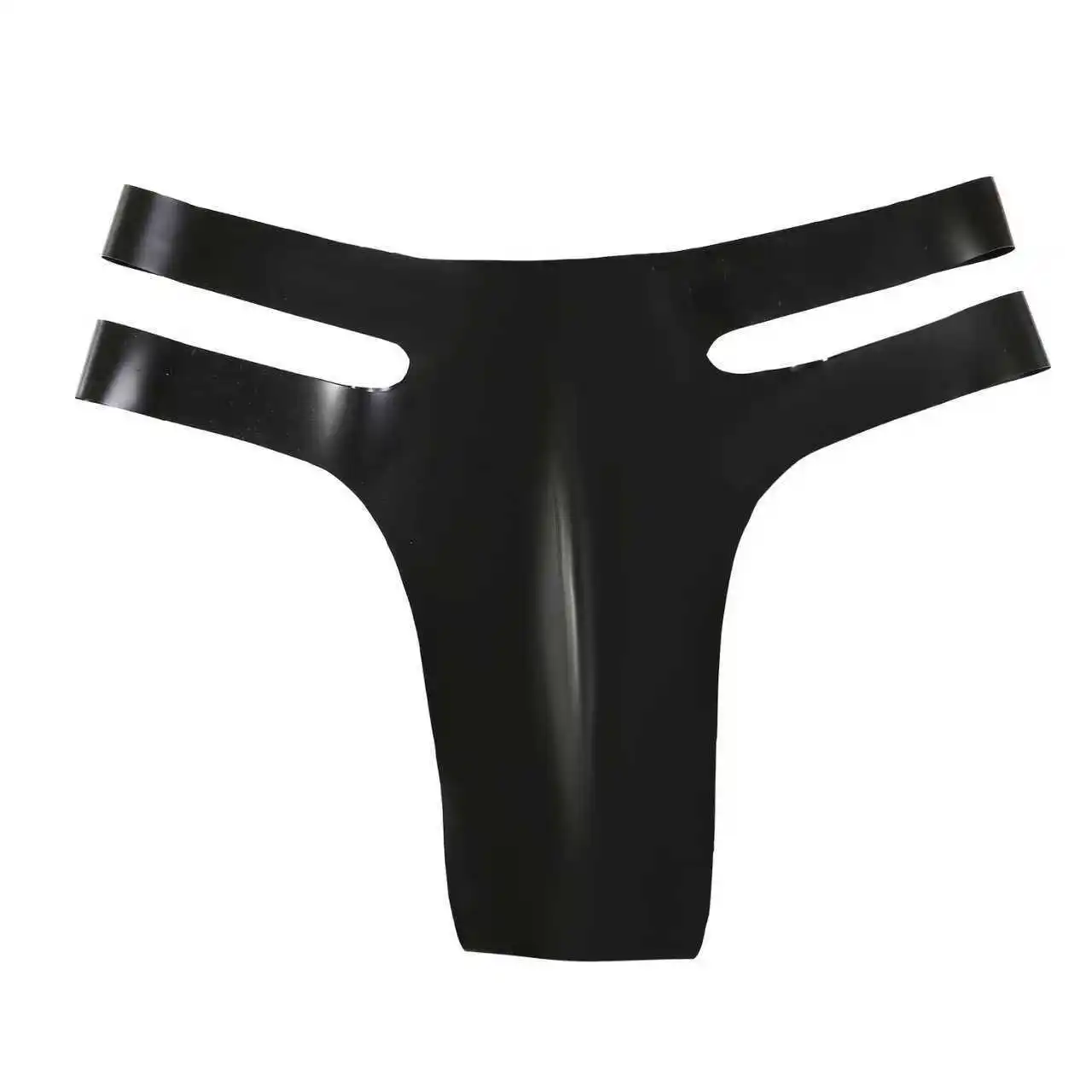 

Men Latex Leather Underwear Sexy Underpants Seamless Briefs Low Waist Translucent Scrotum Bulge Panties for Gay Elastic Lingerie