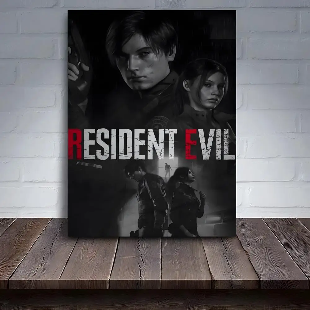 R-Resident Evil Game Poster PC Hot Poster Art HD Canvas AAA Advanced Aesthetic Printing Paper Wall Art For Living Room Home Deco