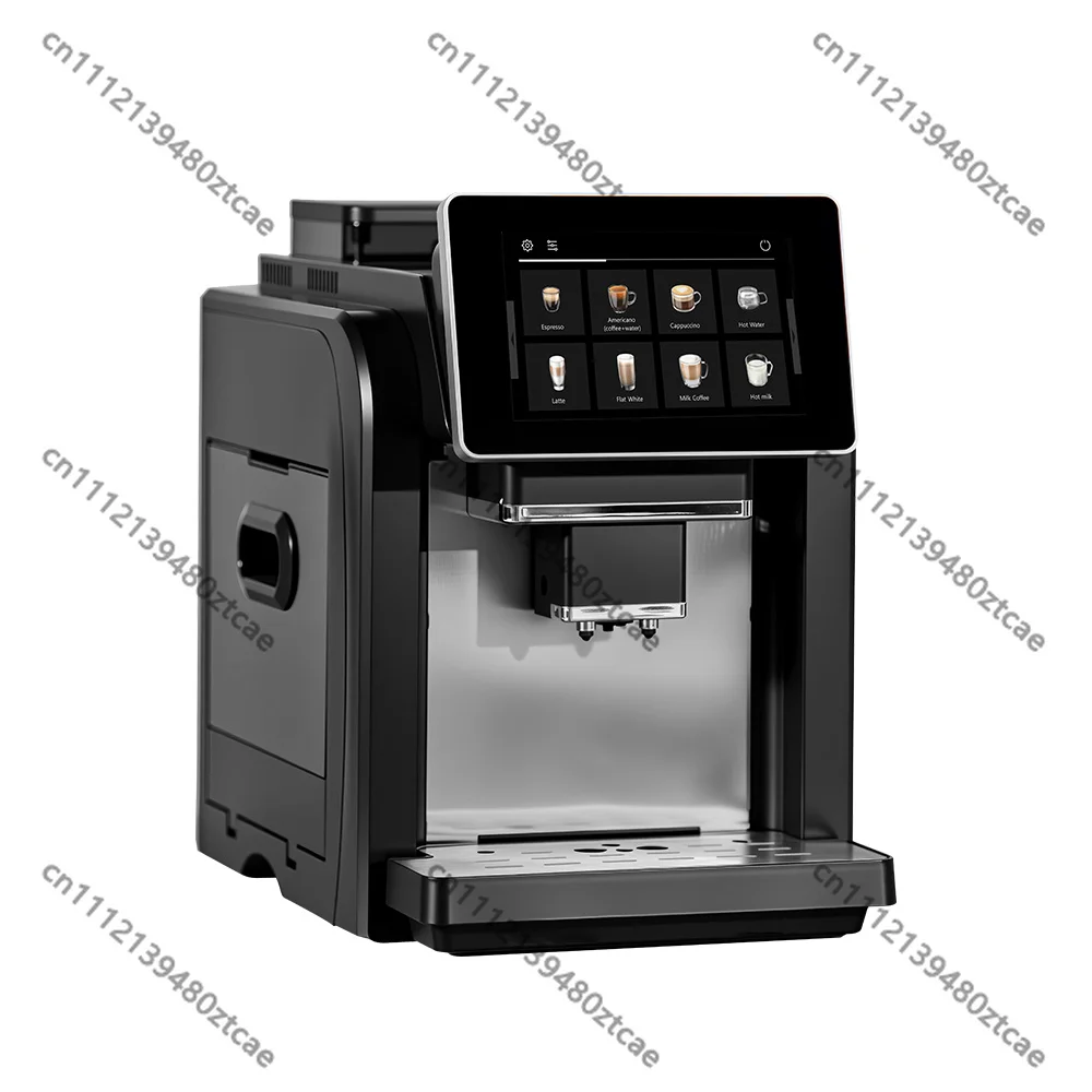 7 Inch Color Touch Screen Fully Automatic Espresso Machine with Milk Frother 21 Coffee Flavors Household Office Coffee Maker