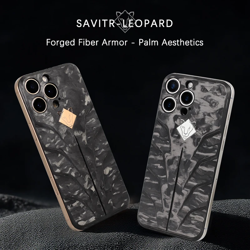SAVIITR For IPhone 17 Pro/17 pro max Premium Forged Carbon Fiber Magnetic Back Cover 16 Pro max Magsafe 15 Pro max Luxury Fashio