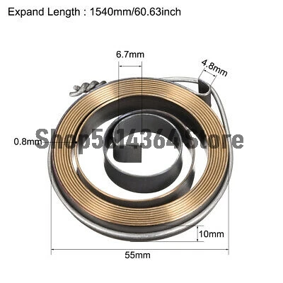 Drill Press Quill Feed Return Coil Spring Assembly 1540mm 56x10x0.8mm