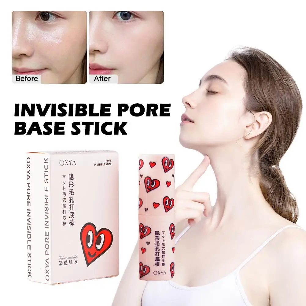 Invisible Pore Base Stick, Borracha Rosto Impermeável, Controle de Óleo, Primer de Linhas Finas, Maquiagem Isolamento, Smo Z7D8