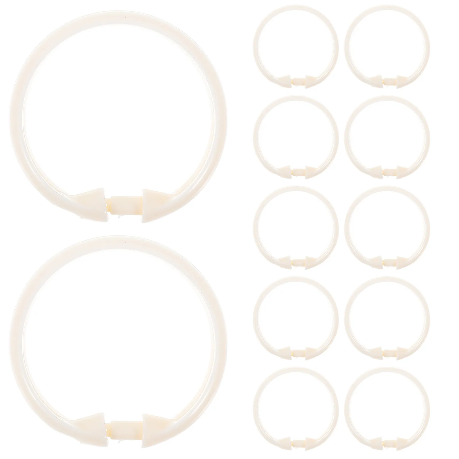 12Pcs Round Shower Curtain Hooks Plastic Round Shower Rings for Bathroom Decorative Hanging Curtain Accessories 50Mm Rod view 6