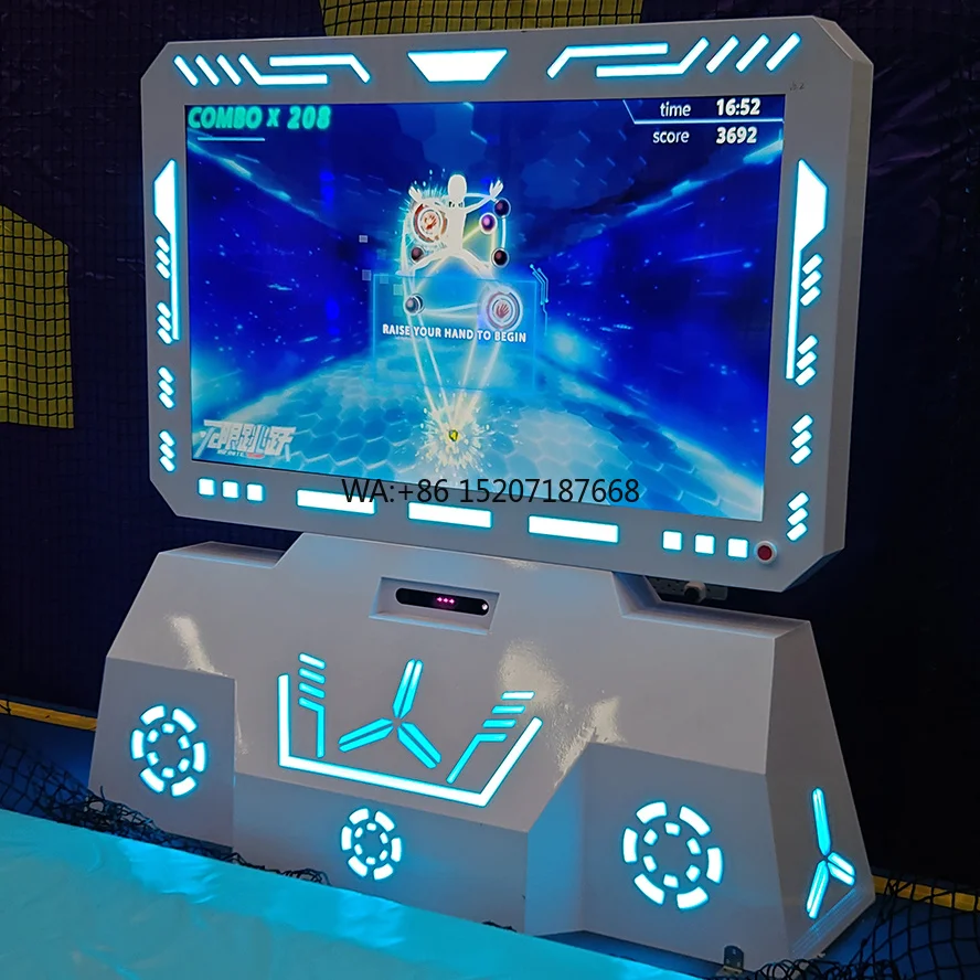 Kids Motion Controlled Trampoline Indoor Interactive Jumping Fitness Game for Sports Play Areas