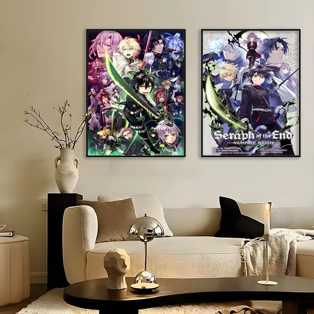 Anime V-Vampire Seraph Of The End Poster Modern Minimalism Aesthetic Art Prints Bedroom Kitchen Home Decor Art Poster Gifts