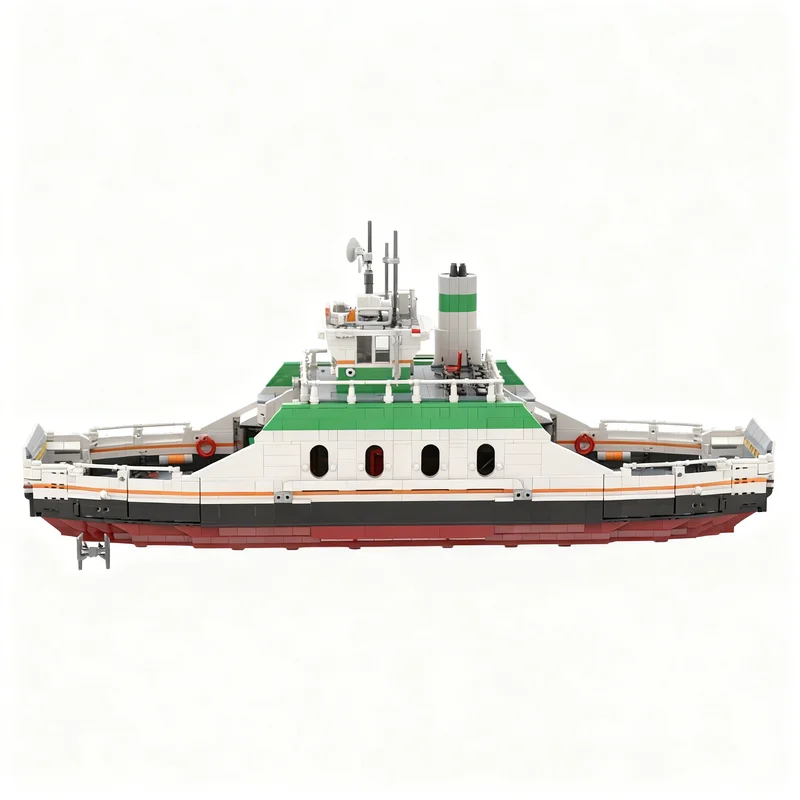 2395PCS MOC City Champions Super Car Medium Sized Ferry Color Scheme Model Technology DIY Assembly Building Blocks Display Gift