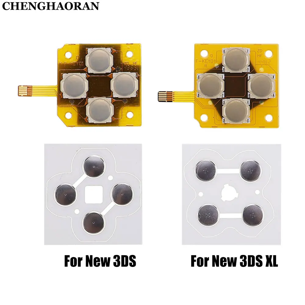For New 3DS XL LL Controller Conductive Film Button Circuit PCB Board D-Pad Metal Dome Snap Direction Cross Button Keyboard