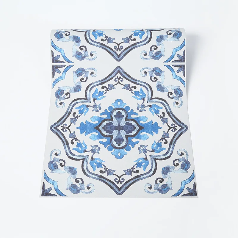 PVC Self-Adhesive Flooring Tile 10Pcs Roll Waterproof Dirt-Proof Bedroom Hallway Living Room DIY Floor Covering for Home