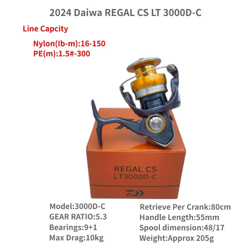 2024 DAIWA REGAL CS LT Lightweight Spining Fishing Reel 1000S