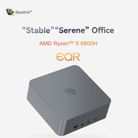 Beelink EQR6 R5 6600H Mini PC DDR4 16GB RAM 500GB PCIE 4.0 SSD WiFi6 BT5.2 4K HD Dual1000M LANS Desktop Computer