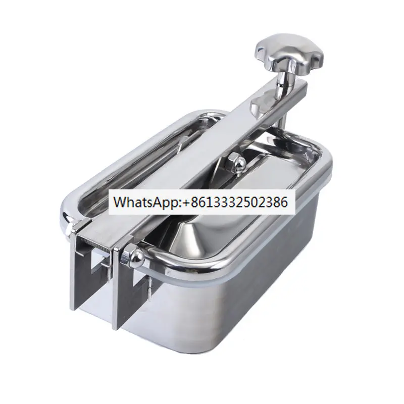 

304 stainless steel square manhole handhole food grade rectangular quick opening mirror face manhole cover can side drop opening