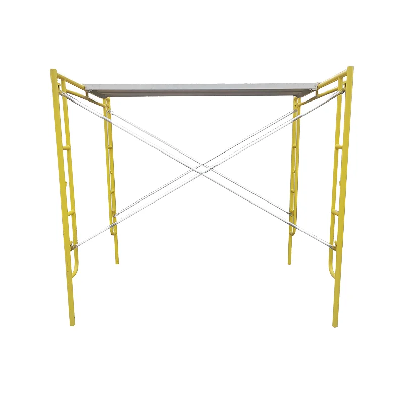 سقالة سلم فولاذية بإطار H صناعية حديثة مع طلاء مسحوق لبناء الخرسانة للفنادق