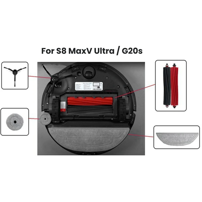 【Berserkk】reemplazo para Roborock S8 Maxv Ultra G20s Robot Cepillo Lateral principal filtro Hepa fregona aspiradoras repuestos accesorios