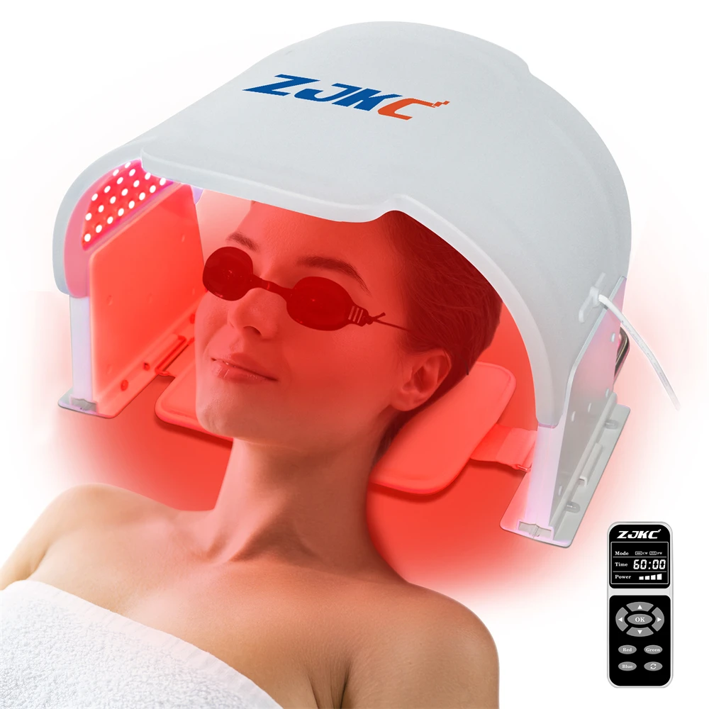 Zjkc 990 Kralen 7-In-1 Leds Siliconen Uv Led Gezicht Licht Masker Fototherapie Lamp Thuis Spa Draagbaar Voor Het Verbeteren Van De Huid Toon Voor Het Lichaam