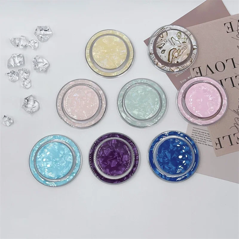 

Роскошная блестящая магнитная подставка для телефона, красочная круглая конструкция Magsafe, совместимая с iPhone 17, и кронштейном для iPad