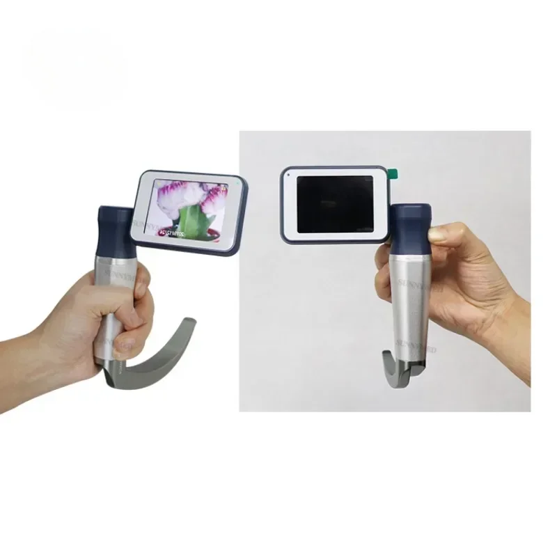 pediatric laryngoscope set with 6 blade for intubation Portable Reusable Flexible Glide Scope video laryngoscope adult