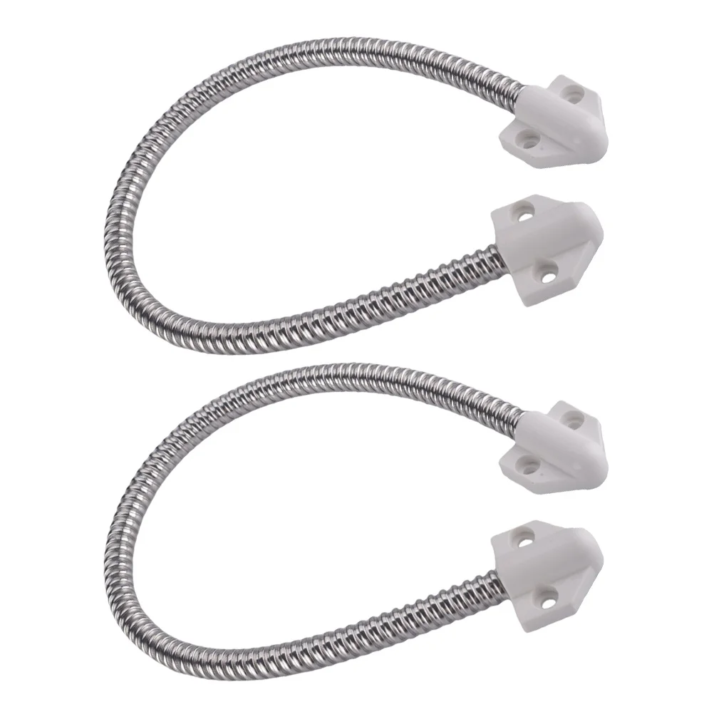 

2Pcs Door Loop Wire Protector Stainless Steel Flexible Gooseneck Cable Sleeve End Cap for Access Control System Video Cable