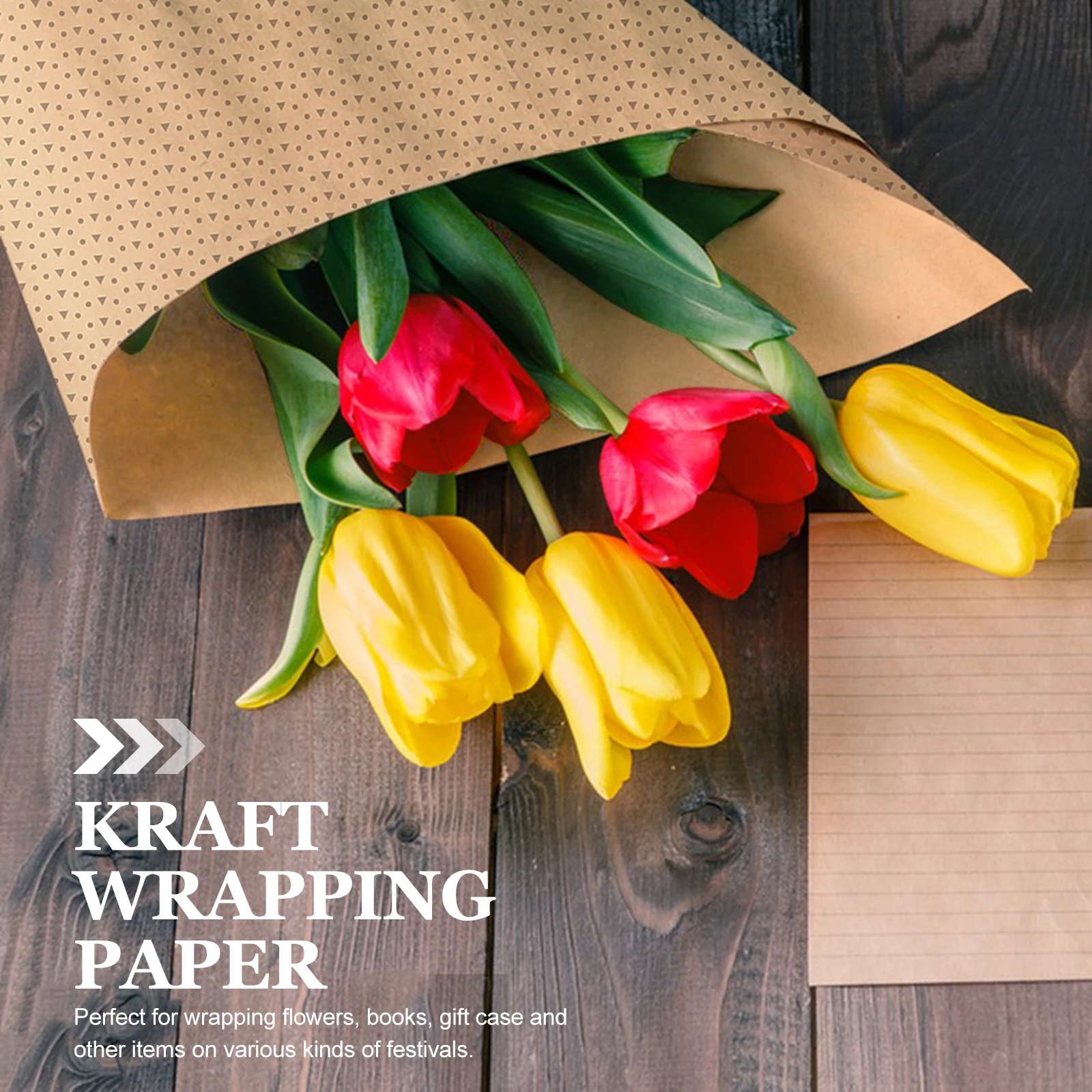 

8 Pcs Wrapping Paper Retro Book Gifts Theme Birthday Kit Patterned Man