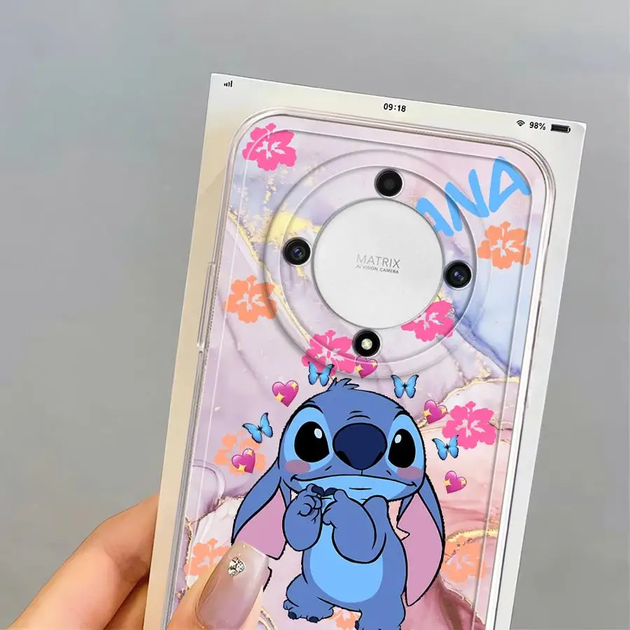 Phone Case for Honor X9b X7b 90 Lite X9a X8a X8 X8b Soft Cover Disney Stitch Cute