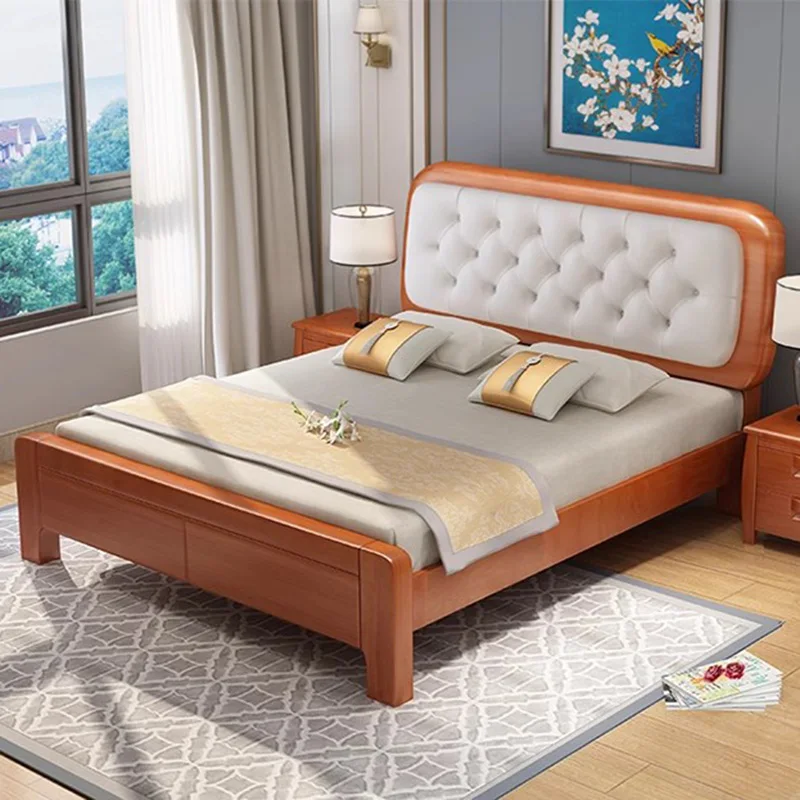 

Japanese Modern Bed Aesthetic Double Modern Luxury Bed Bedrooms Multifunctional Cabeceira De Cama Box Casal Room Furniture