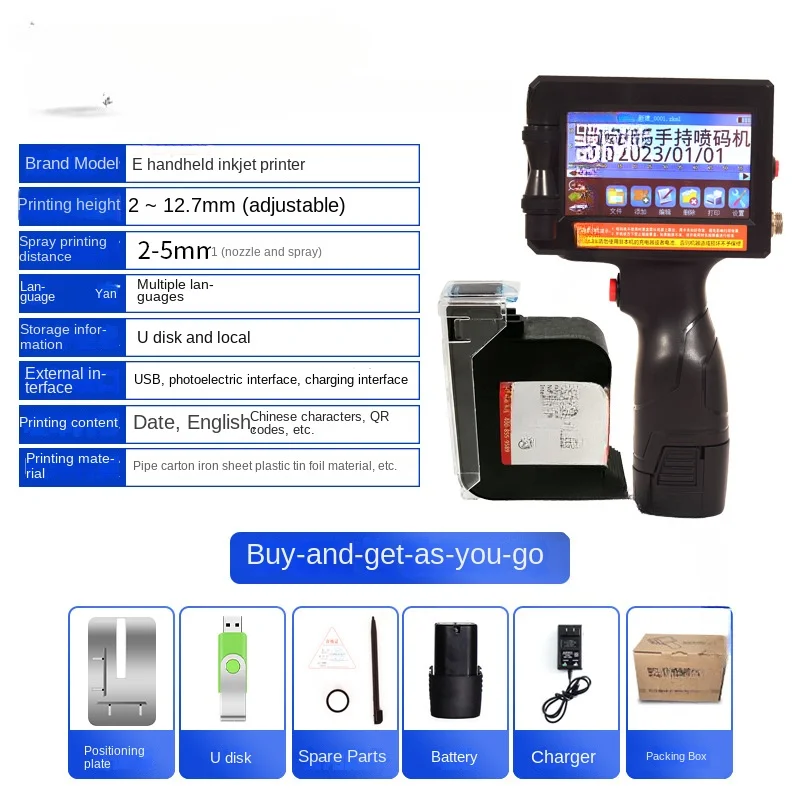 

for Retroactive Code Q3 Handheld Ink Jet Printer Coding Machine Production Date Batch Number Inkjet Printer Handheld Small