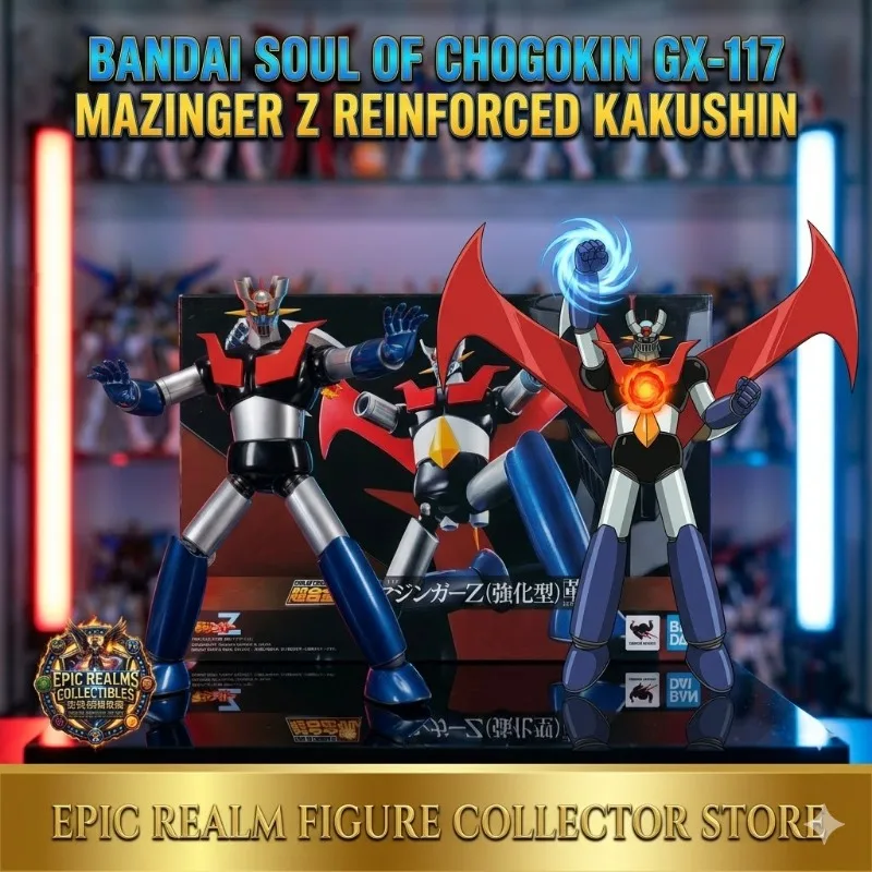 Nuevo en Stock 100% Original BANDAI SOUL OF CHOGOKIN KAKUMEI SHINKA Tipo Reforzado GX-117 Figura de Acción de Mazinger Z Modelo Anime