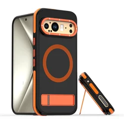 Luxury Folding Stand Magnetic Phone Case For Google Pixel 9 10 Pro XL 5G Metal Lens Ring Protector Shockproof Armour Back Cover