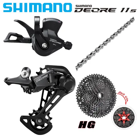 SHIMANO DEORE M5100 1X11 속도 그룹 세트 RAPIDFIRE PLUS 변속 레버 뒷 변속기 선샤인 MTB 자전거 카세트 46T 50T 52T