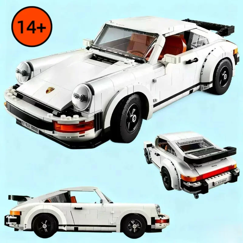 1458 pièces technique FIT 10295 rétro blanc Hypercar blocs de construction modèle briques Super voiture de course ensemble jouets cadeaux d'anniversaire de noël