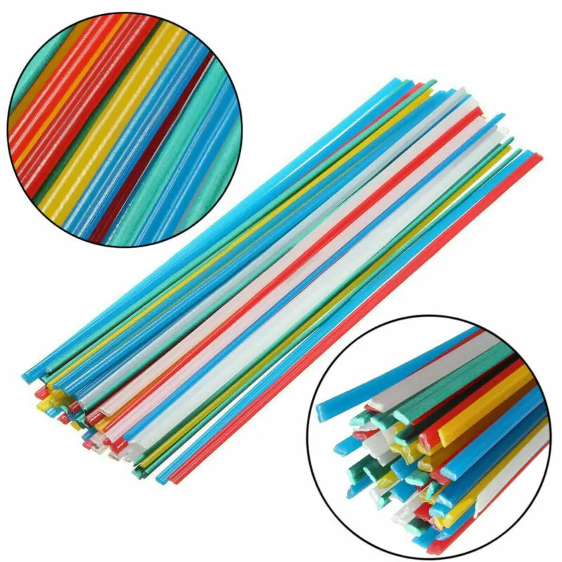3 different types mixed plastic welding rod, PPRPPPVCABSPE welding rod, tip welding, plastic welding machine welding rod 50 pcs