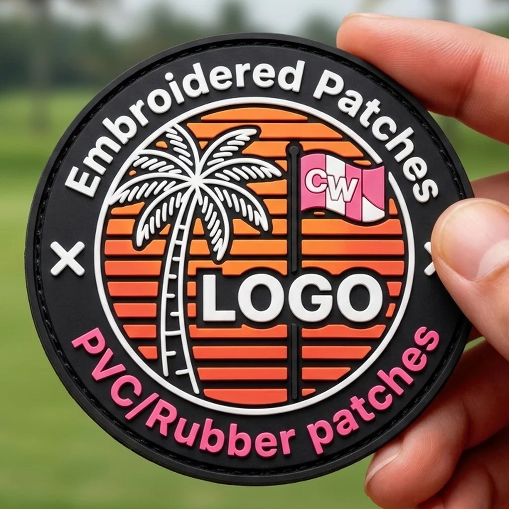 Image of Fabrikgefertigtes, individuelles 3D-geprägtes PVC-Gummi-Abzeichen, personalisiertes Namenslogo, Klettverschluss, zum Aufnähen, wasserdichtes Kleidungsetikett, DIY-Bekleidung