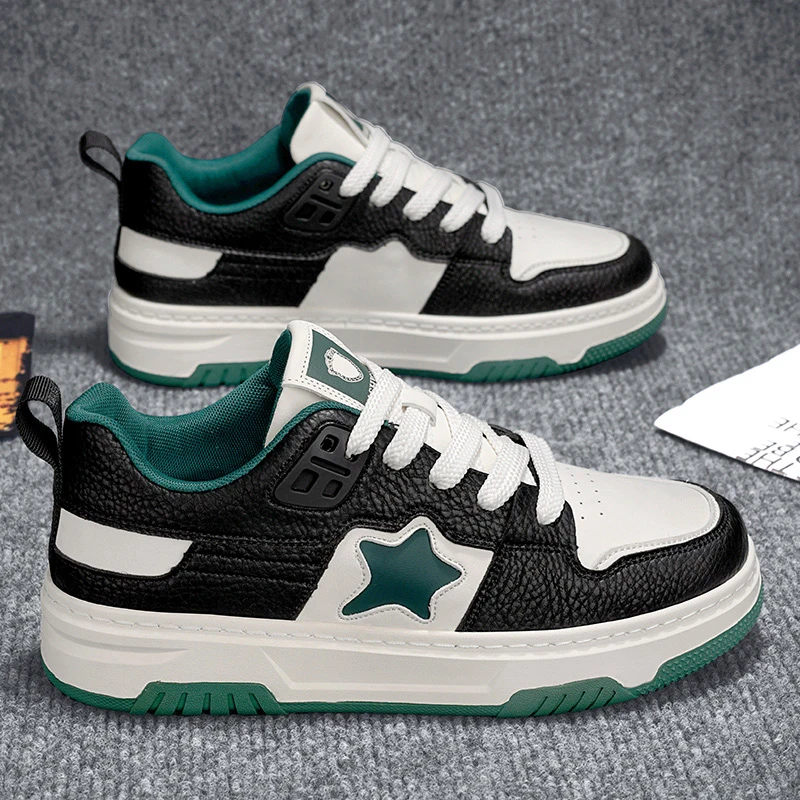 Autumn 2025 Men's White Chunky Sneakers - Breathable Minimalist Design, Student-Friendly & Instagram Popular