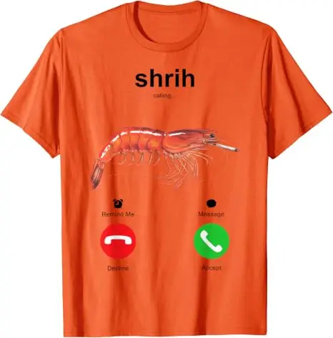 Shrih Calling Smoking Shrimp Lustiges Meeresfrüchte-Meme-T-Shirt Y2k Meeresfrüchte-Liebhaber, Krebstier-Fans Persönlichkeits-Sarkasmus-Sprücher-T-Shirt – Detail 12