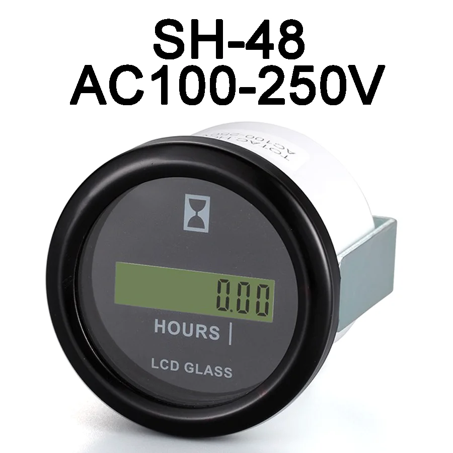 Wooeight Universal Hour Meter Time Counter Quartz Timer Hourmeter For Car Marine Boat Tractor Engine AC/DC12-36V AC100-250V